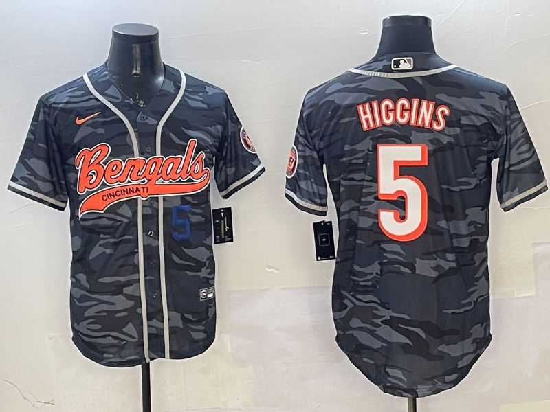 Men Cincinnati Bengals #5 Hiccins Camo Joint Name 2025 Nike Limited NFL Jersey style 5->cincinnati bengals->NFL Jersey